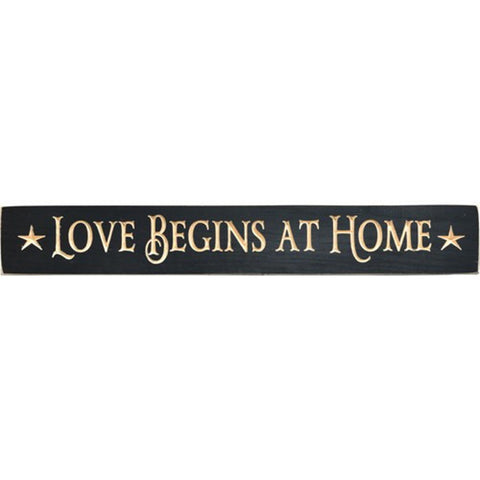 G9027 - Love Begins at Home  Engraved Wood Sign