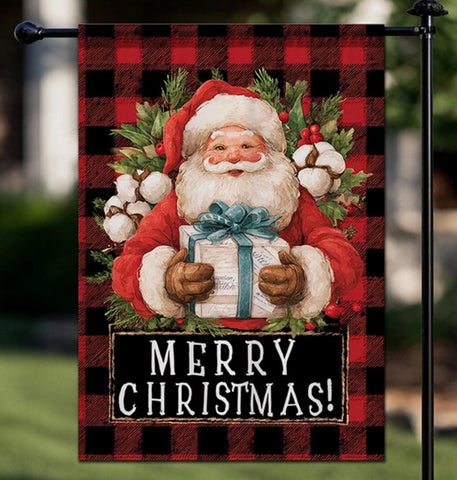 AT3869241 Beautiful Garden Flag Featuring Santa Claus  double sided