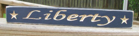 Primitive Engraved Wood Block 1666 Liberty