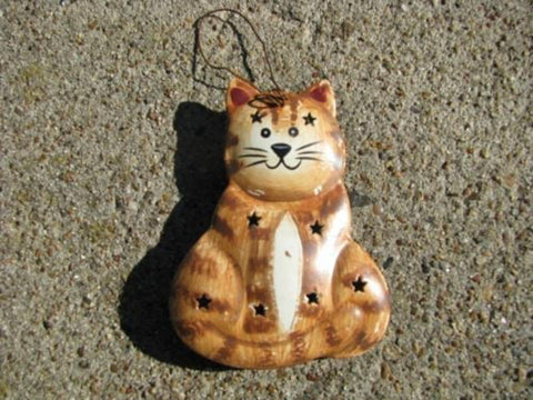 OR-330 Cat Metal Christmas Ornament