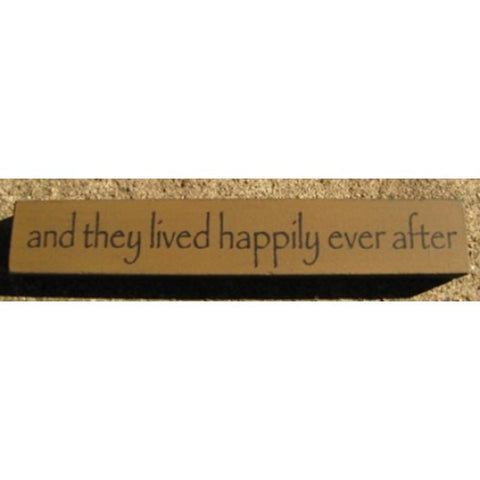 32324TG-And they Live Happily ever after MINI wood block