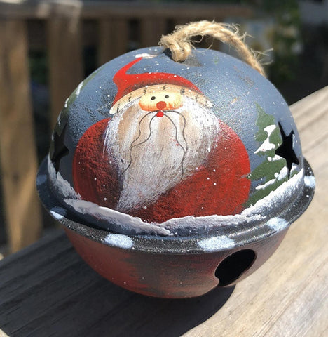 63066SRH - Santa Red Hat metal Bell Ornament
