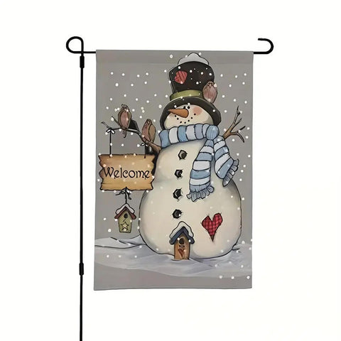CB3717423  Welcome Snowman  garden Flag double sided