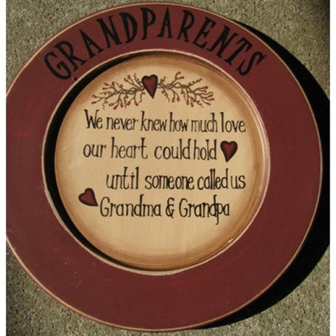 P11GP-11 Wood Grandparents Plate