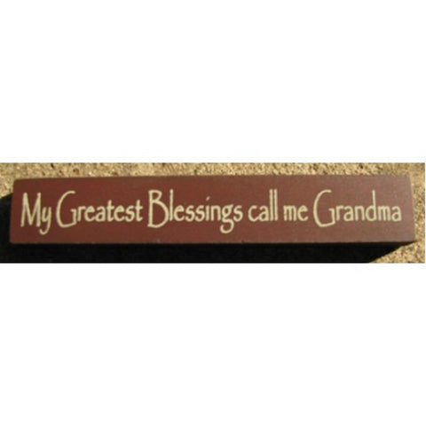 32314BM - My Greatest Blessings call me Grandma MINI wood block