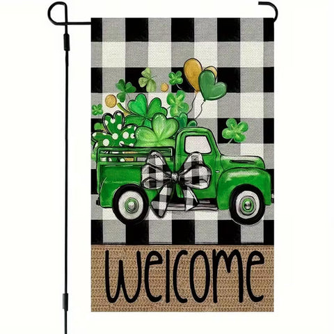 YC1870781 St. Patrick's Day  Welcome Garden Flag - Double-Sided