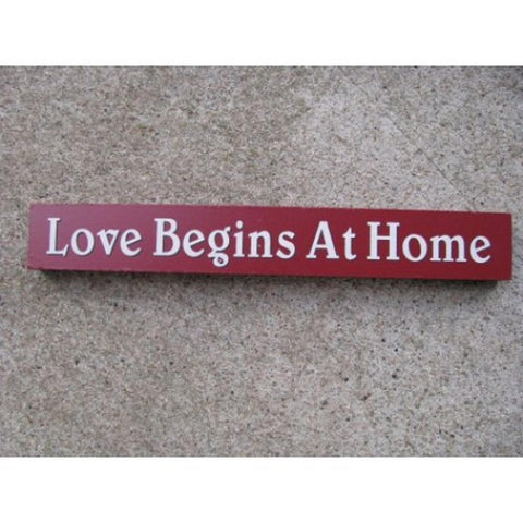 10612J - Love Begins At Home wood block
