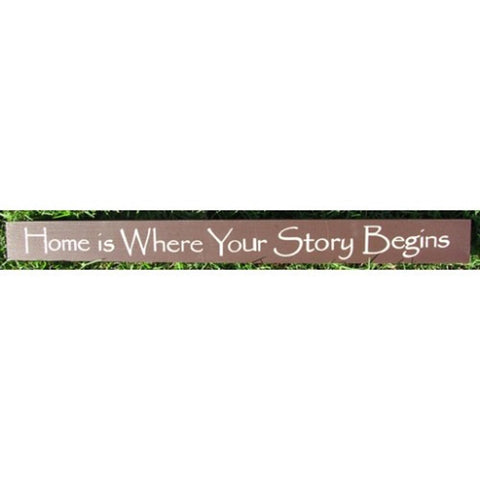 36926HM Home is Where Your Story Begins wood block