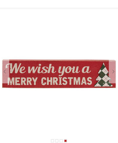 g35723mc We wish you a Merry Christmas wood Sign