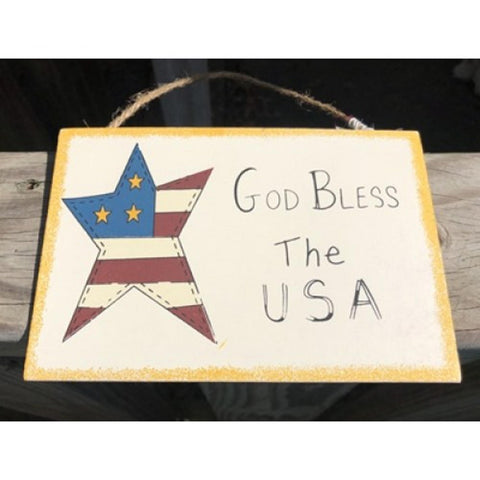 WS96 - God Bless America wood sign