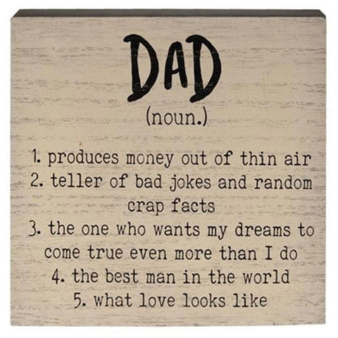 G34469 Dad definition Box Sign