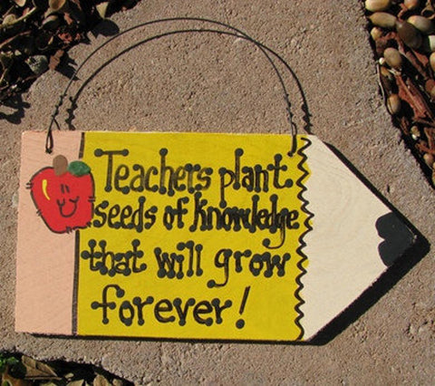 Teacher Gifts Wood Pencil 29 Teachers Plant Seeds of knowledge that will grow