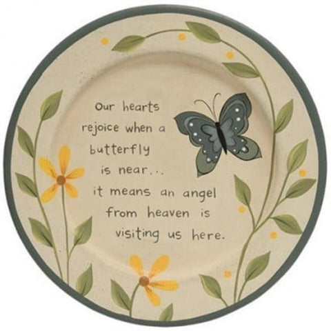 G34619 Loved One Butterfly wood plate