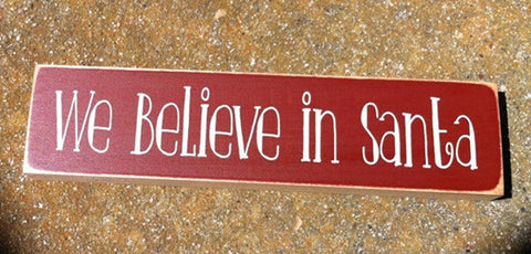 T2005WBIS We Believe in Santa Wood Block