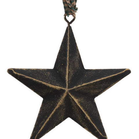 46331 Primitive hanging black star ornament