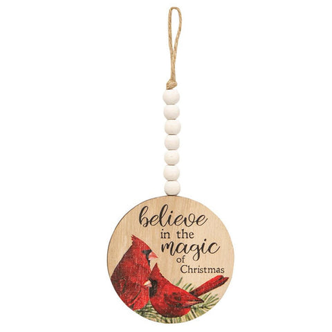 35555HB - Beleive in the magic of Christmas wood ornament