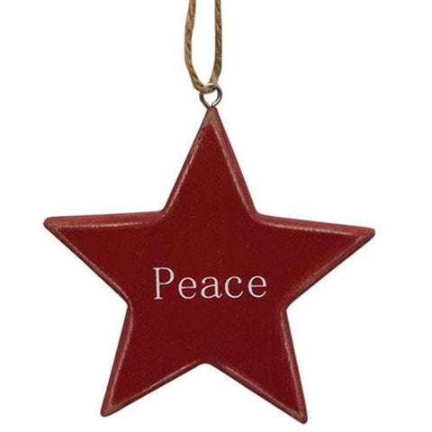 36775P - Peace wood ornament
