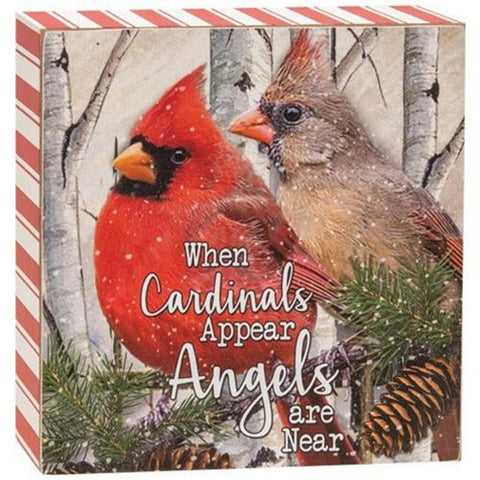 G2492170 When Cadinals appear angels are near wood box