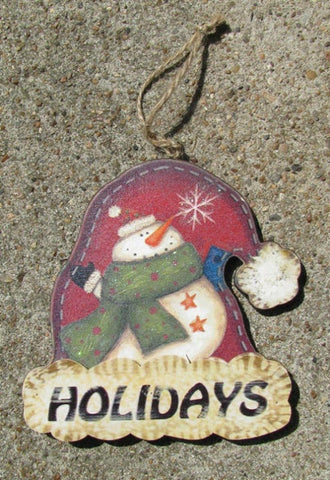 62290 Holidays Snowman Cap Ornament