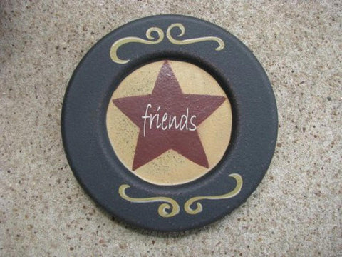Wood Star Plate 32156S - Friends