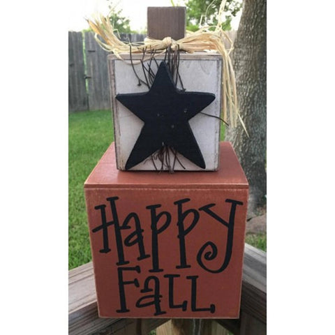 Fall Decor 73060NB - Happy Fall Wood Stacking Boxes