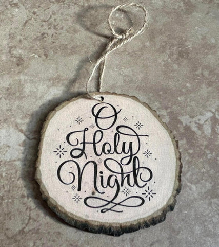 O Holy Night wood Christmas Ornament