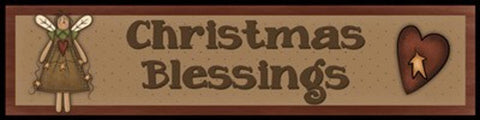 Primitive Wood Block 823CB -Christmas Blessings