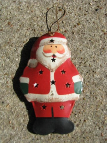 OR-343- 3D Santa Metal Christmas Ornament