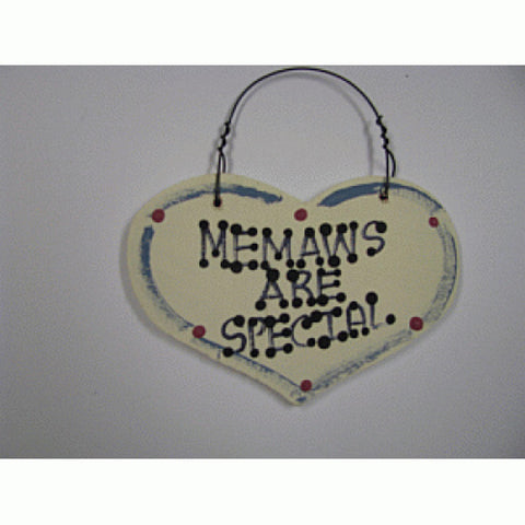 1026 - MeMaws Are Special smalll wood Heart
