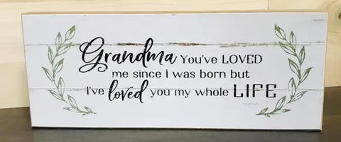 JPS318 Grandma I Love You wood Block