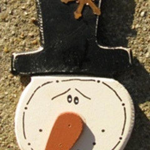 Wood Snowman Ornament GC1617SF-Top Hat Snowman