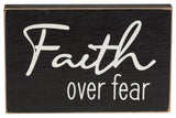 37022 Faith over fear  wood block