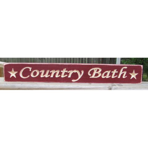 1638 Country Bath  Primitive Wood Engraved Block